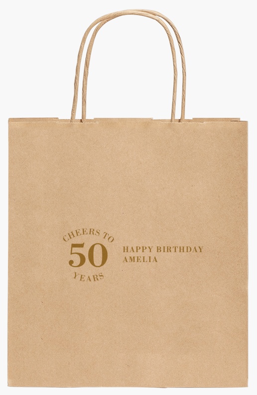 Design Preview for Design Gallery: Adult Birthday Standard Kraft Paper Bags, 19 x 8 x 21 cm