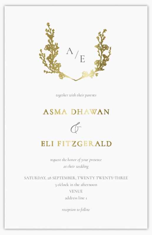 Design Preview for Wedding Invitations, Flat 18.2 x 11.7 cm