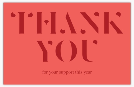 A business holiday card thank you for your business orange red design for Greeting