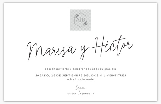 Vista previa del diseño de Plantillas para invitaciones de boda, Plano 18,2 x 11,7 cm