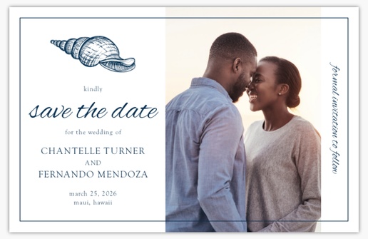 Design Preview for Nautical Save the Date Cards Templates, 4.6" x 7.2"