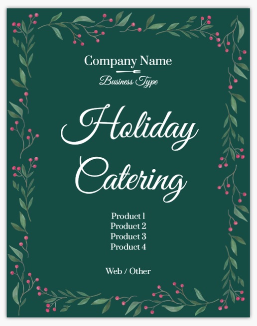Design Preview for Food Catering Aluminum A-Frame Signs Templates, 1 Insert - No Frame 22" x 28"