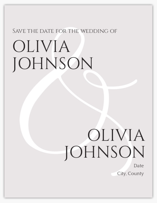 Design Preview for Save The Date Cards, 13.9 x 10.7 cm