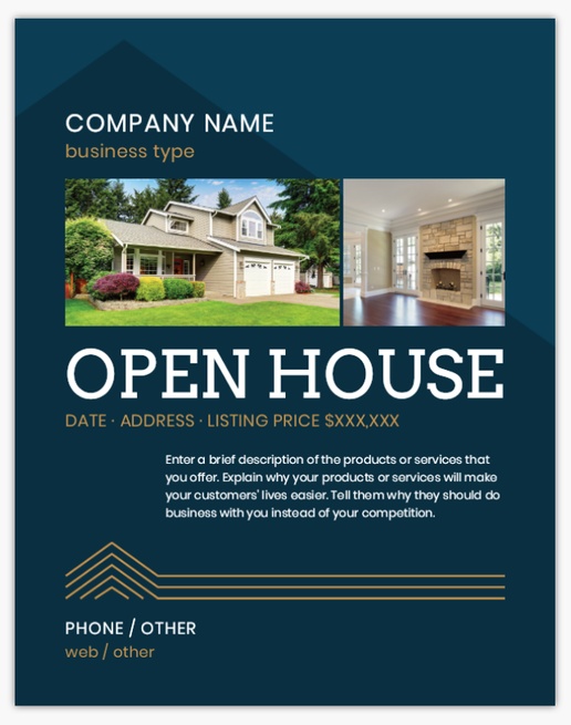 Design Preview for Property & Estate Agents Aluminum A-Frame Signs Templates, 1 Insert - No Frame 22" x 28"