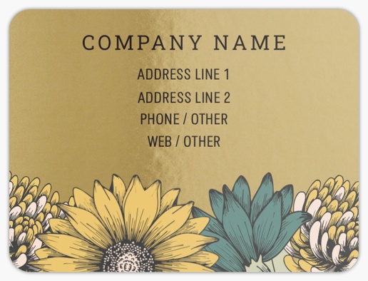 Design Preview for Design Gallery: Florals & Greenery Product Labels on Sheets, 3" x 4" Rounded Rectangle