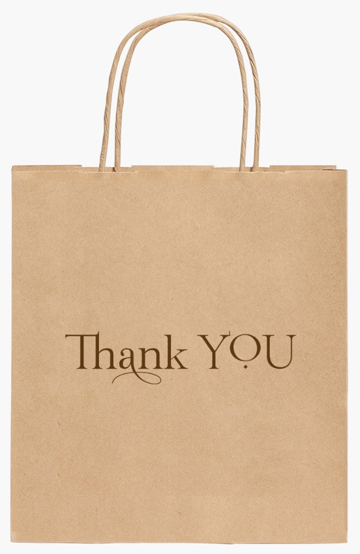Voorvertoning ontwerp voor Ontwerpgalerij: Retail Kraftpapieren tassen, 19 x 8 x 21 cm