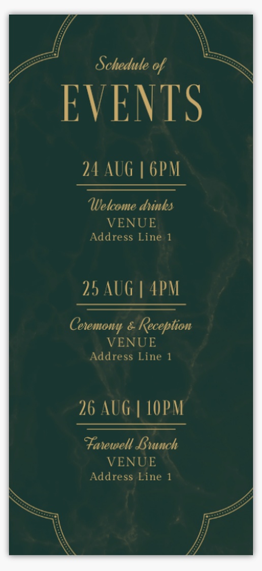 Design Preview for Design Gallery: Wedding Programmes, 21 x 9.5 cm