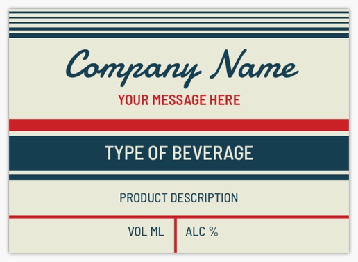 Design Preview for Design Gallery: Retro & Vintage Beer Labels, Rectangle 7.4 x 5.3 cm (A8) Horizontal
