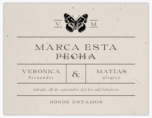 Vista previa del diseño de Galería de diseños de tarjetas save the date para vintage, 13,9 x 10,7 cm