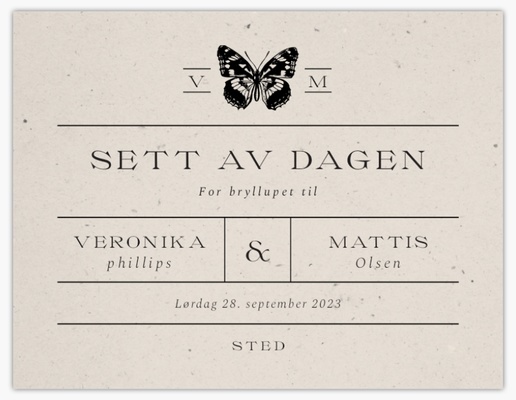 Forhåndsvisning av design for Designgalleri: Monogrammer Sett av dagen-kort, 14 x 10,1 cm