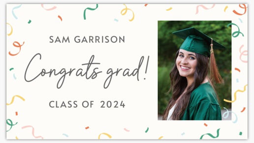 Design Preview for Design Gallery: Personalized Graduation Banners, 1.7' x 3' Indoor vinyl Single-Sided