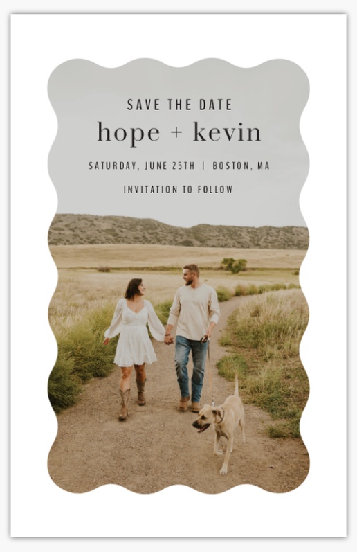 Design Preview for Save the Date Cards, 4.6" x 7.2"