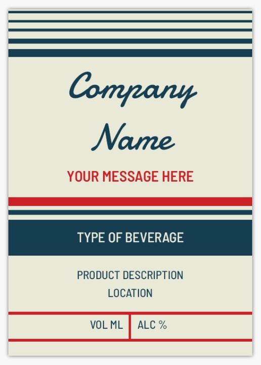 Design Preview for Design Gallery: Retro & Vintage Beer Labels, Rectangle 10.5 x 7.4 cm (A7) Vertical