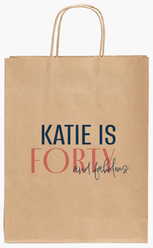 Design Preview for Design Gallery: Birthday Standard Kraft Paper Bags, 240 x 110 x 310 mm