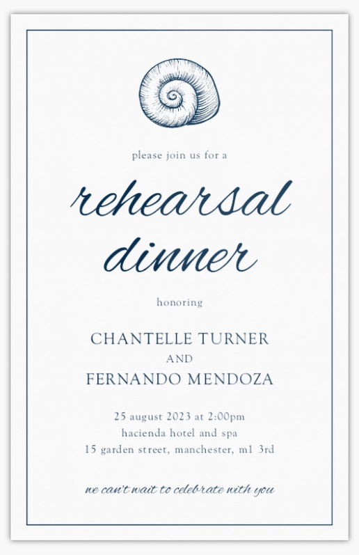 Design Preview for Design Gallery: Rehearsal Dinner Invitations & Announcements, Flat 18.2 x 11.7 cm