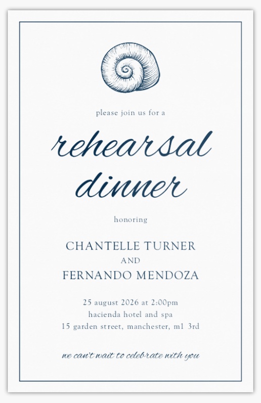 Design Preview for Design Gallery: Rehearsal Dinner Invitations & Announcements, Flat 18.2 x 11.7 cm