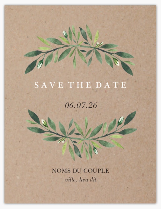 Aperçu du graphisme pour Cartes « Save the Date », 13,9 x 10,7 cm