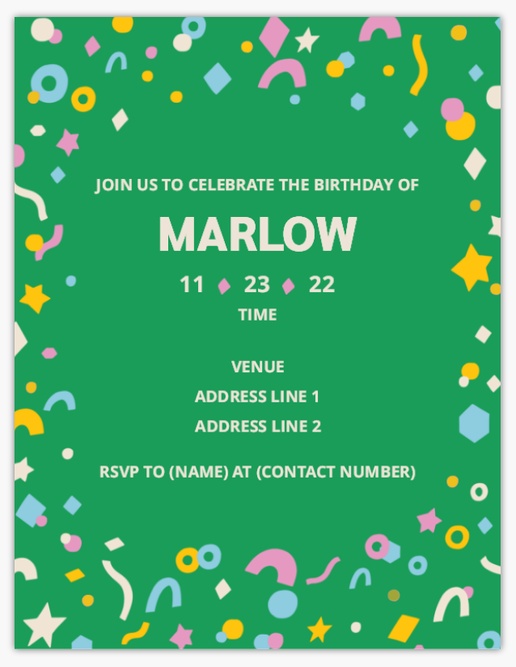 Design Preview for Party Invitations: Designs and Templates, 5.5" x 4" Flat