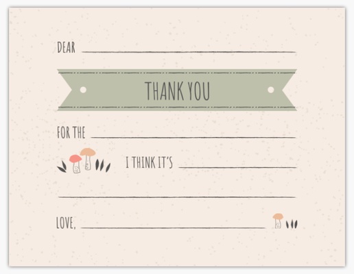 Design Preview for Design Gallery: Fun & Whimsical Custom Thank You Cards, Flat 5.5" x 4"