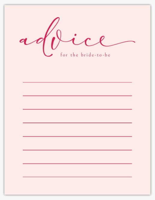 A bridal shower game simple gray pink design for Occasion