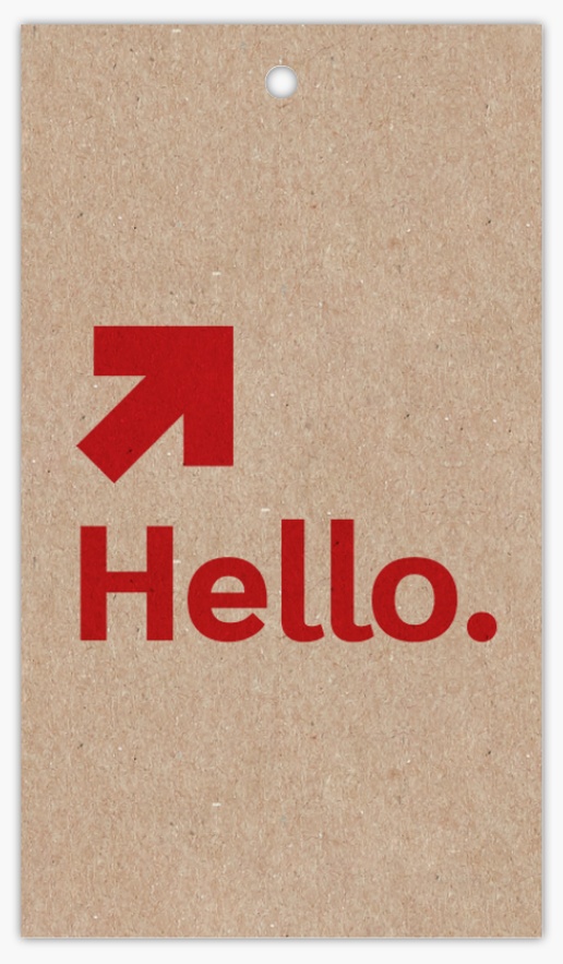 Design Preview for Design Gallery: Marketing & Communications Swing Tags, 5 x 9 cm Kraft