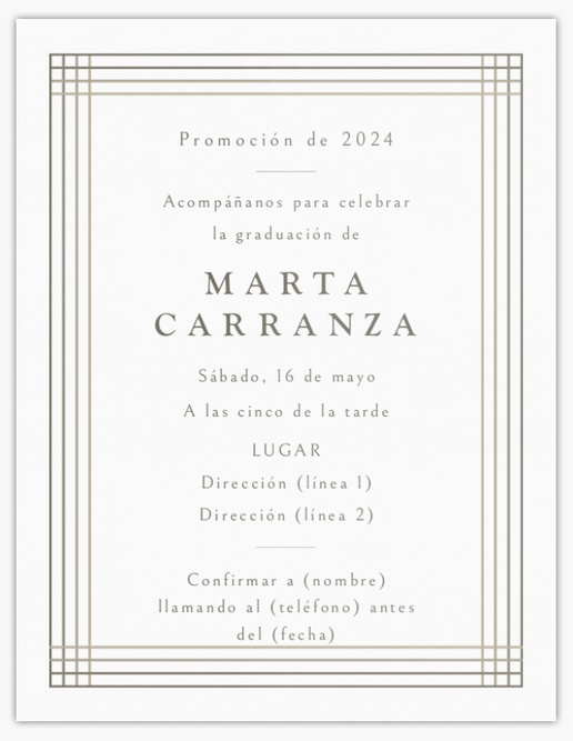 Vista previa del diseño de Galería de diseños de tarjetas e invitaciones para fiestas de graduación, Plano 13,9 x 10,7 cm