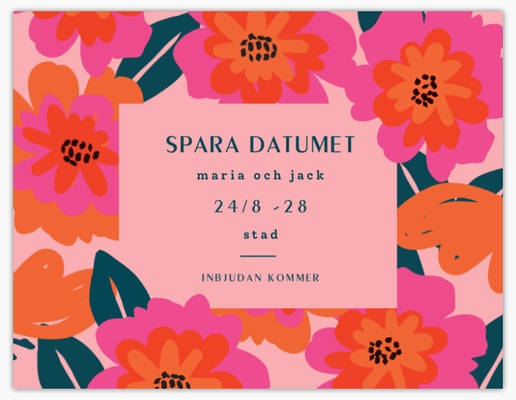 Förhandsgranskning av design för Designgalleri: Djärv Spara datumet-kort, 13,9 x 10,7 cm