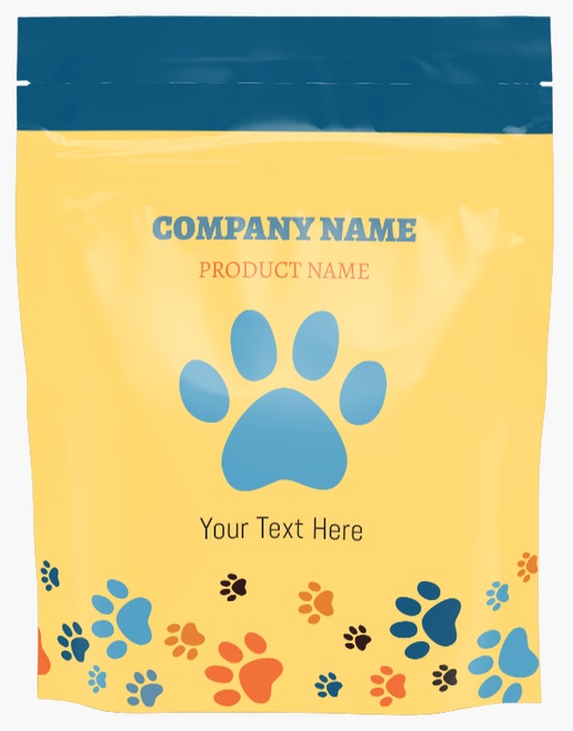 A animal paw blue yellow design for Coupons