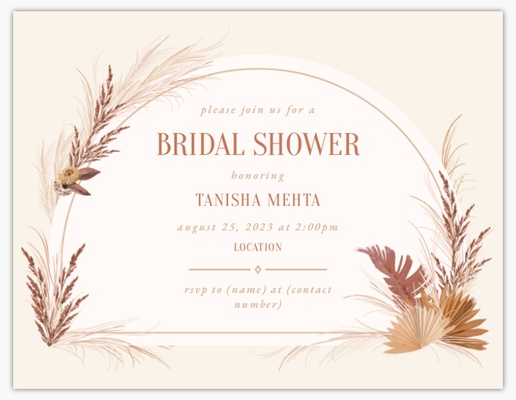 Design Preview for Design Gallery: Bridal Shower Invitations & Announcements, 5.5" x 4" Flat