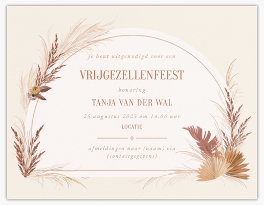 Voorvertoning ontwerp voor Ontwerpgalerij: Bohemian Kaarten en uitnodigingen, Ongevouwen 13,9 x 10,7 cm