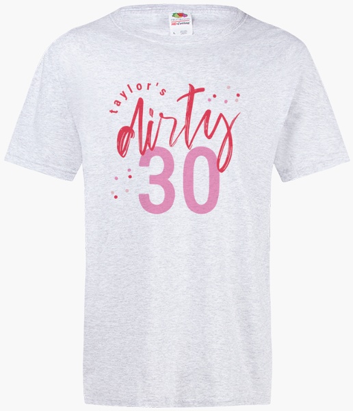 A 30th birthday thirty red pink design for Birthday