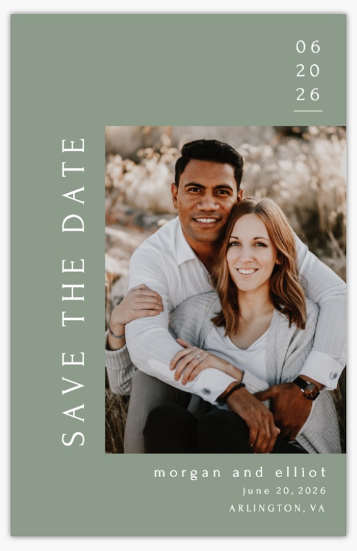 Design Preview for Minimal Save the Date Cards Templates, 4.6" x 7.2"