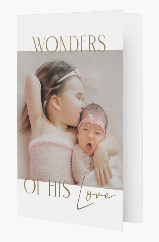 A wonders of his love elegant white gray design for Greeting with 1 uploads