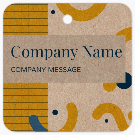 Design Preview for Fun & Whimsical Hang Tags Templates, 2" x 2" Rounded Square