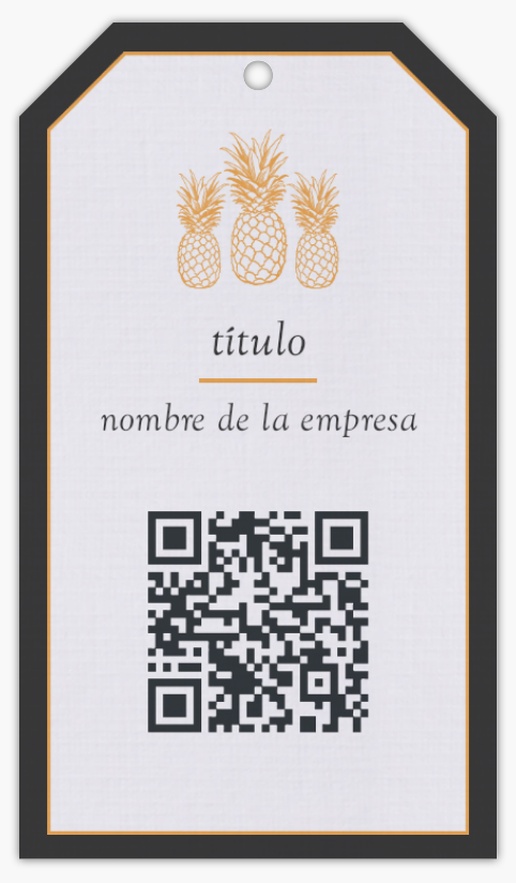 Vista previa del diseño de Galería de diseños de etiquetas colgantes para comida y bebida, 5 x 9 cm De lino