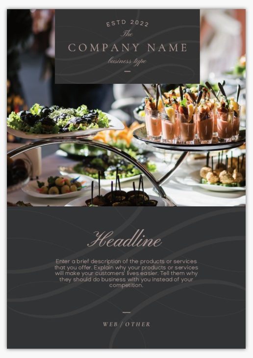 Design Preview for Design Gallery: Gourmet & Fine Food Postcards, A5