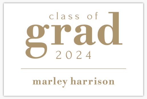 A grad grad party white brown design for Graduation