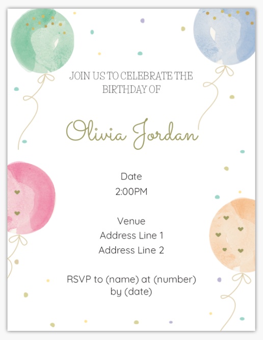 A balloons watercolor gray design for Gender Neutral