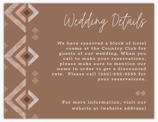 A southwestern pattern desert wedding brown design