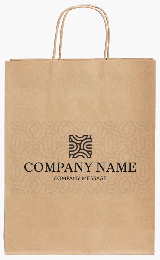 Design Preview for Design Gallery: Retail & Sales Standard Kraft Paper Bags, 240 x 110 x 310 mm