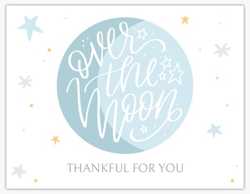 A night sky moon white gray design for Baby Shower