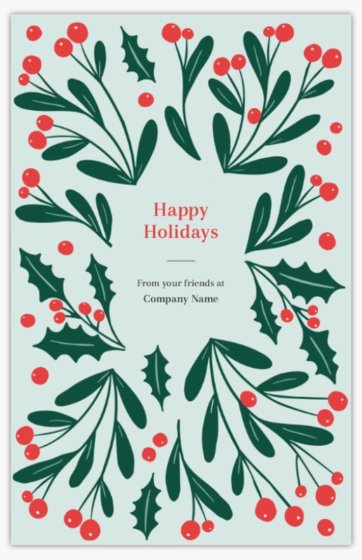 A christmas holly and berries gray green design for Events