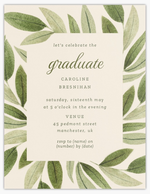 Design Preview for Design Gallery: Florals & Greenery Invitations & Announcements, Flat 13.9 x 10.7 cm