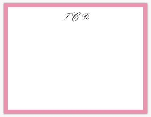 A monogram initials white pink design for Traditional & Classic