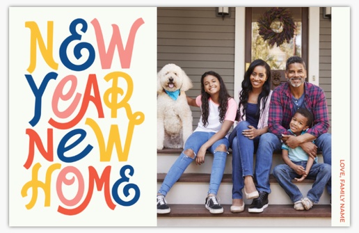 Design Preview for New Years Holiday Cards: Designs and Templates, Flat 4.6" x 7.2" 