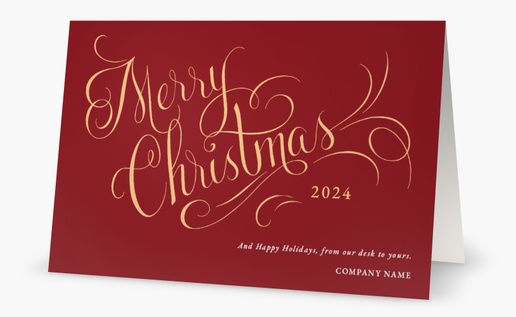 Design Preview for Design Gallery: Christmas Christmas Cards, Folded 4.6" x 7.2" 
