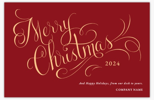 Design Preview for Elegant Christmas Cards Templates, Folded 4.6" x 7.2" 