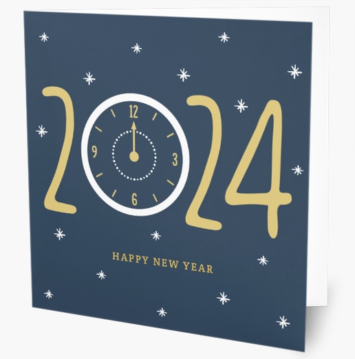 A clock fun new year blue brown design for New Year