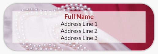 Design Preview for Jewellery Return Address Labels Templates, White Paper
