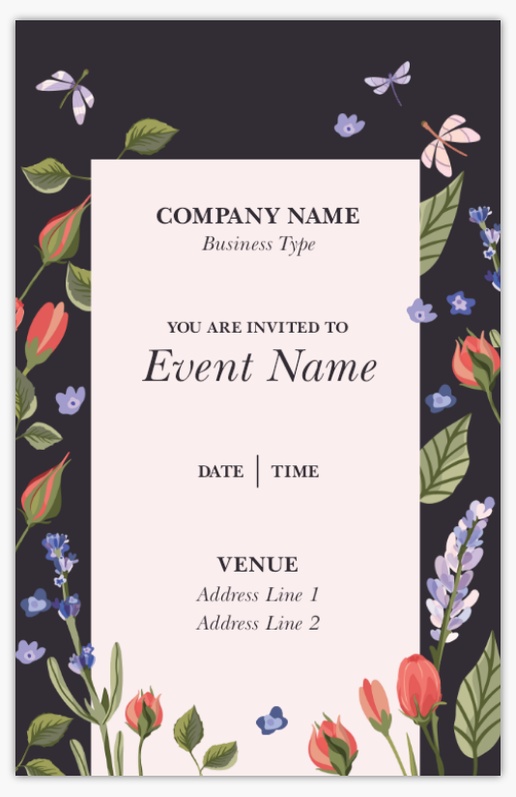 A florals company party gray design for Business